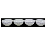 Set of 4 Termocrisa Red & Blue Floral Bowls