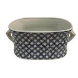 Blue & White Ceramic Footbath Planter