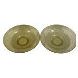 2 Federal Amber Madrid Bowls - 11" Round