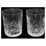 2 Waterford Lismore Whiskey Glasses 3"