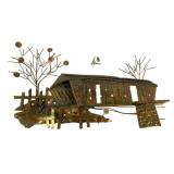 Brutalist Copper/Brass Wall Sculpture