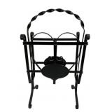 Wrought Iron Rack w/ Heart Design