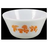 Vtg Federal Orange Mushroom Bowl 3.5"x7"