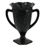 LE Smith Black Amethyst Trophy Vase w/ Nymphs