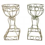 Pair of Metal Planters - 22 x 10