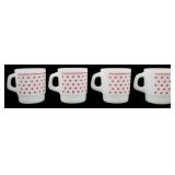 Set of 4 Termocrisa Heart Mugs 3.5"