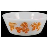 Vtg Federal Small Orange Mushroom Bowl