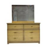 Vintage MCM 6 Drawer Dresser w/ Mirror