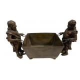 Bronze Planter w/ Figural Handles 25"x15"x12"