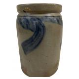 Antique Stoneware Jar w/ Cobalt blue decoration