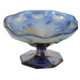 Vtg Fenton Cobalt Blue Blackberry Carnival