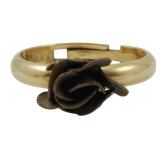 12K Gold Filled Ring w/ Rose Design Size 6