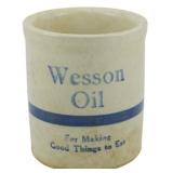 Vintage Wesson Oil Crock 5.5"x5"