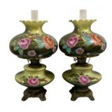 Pair Gone with the Wind Lamps - 25" Tall