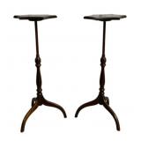 Pair Wood Plant Stands - 32 x 12
