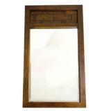 Mid Century Modern Walnut Frame Wall Mirror