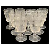 9 EAPG Egyptian Revival Water Goblets