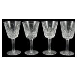 4 Waterford Crystal Lismore Wine Glasses