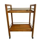 Mid Century Rolling Bar Cart - 35 x 18 x 26