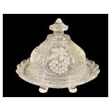 Footed Glass Butter Dish - 7.5 x 7