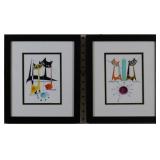 Set of 2 MCM Cats