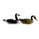 2 Wooden Ducks Wall Hangings - 17 x 11