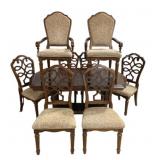 Dark Wood Dining Table & Chair Set