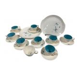 24pc Mid Century Salem North Star Dishes