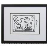 Dj Dog Print by Keith Haring