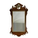 Chippendale Style Burlwood Wall Mirror