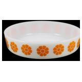 Vintage Federal Orange Daisy Bowl 2"x8"