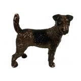 Cast Iron Dog Terrier Doorstop 8"x8.5"x3.5"