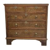 Vintage Inlaid Chest of Drawers w/ Marble Top