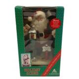Holiday Scene Musical Santa in Box