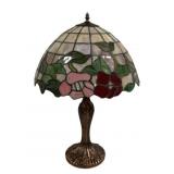 Tiffany Style Stained Glass Floral Lamp 24"