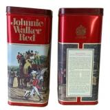 2 Johnnie Walker Red Collectors Tins - 13 x 6 x 6