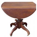 Victorian Walnut Drop Leaf Table 30"x32"x36"
