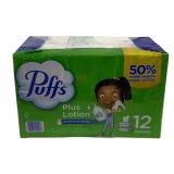 12 Puffs Facial Lotion Tissues - New