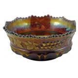 Vtg Northwood Amethyst Grape & Cable Bowl