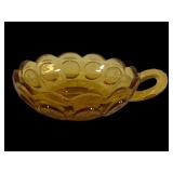 Fostoria Amber Coin Glass Nappy - 5" Round