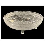 Indiana Glass Bird & Strawberry Footed Bowl