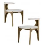 Matching Pair Contemporary 2 Tier End Tables