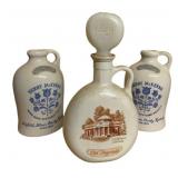 3 Advertisement Bottles - 10" Tall