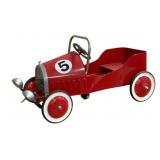 Vtg Metal Pedal Car Morgan Style Red #5