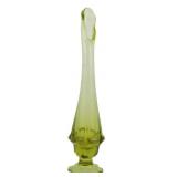 Fenton Olive Green Valencia 12" Swung Vase