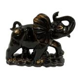 Mid Century Elephant Glazed Ceramic Figure