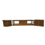 Mid-Century 3 Pc Coffee & 2 End Tables Set