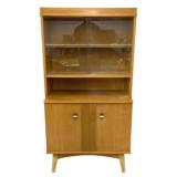 Mid Century Hutch Cabinet w/ Glass Doors