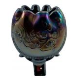 Vtg Northwood Carnival Glass Rose Bowl