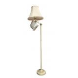 Vintage Adjustable Cream Floor Lamp 62"